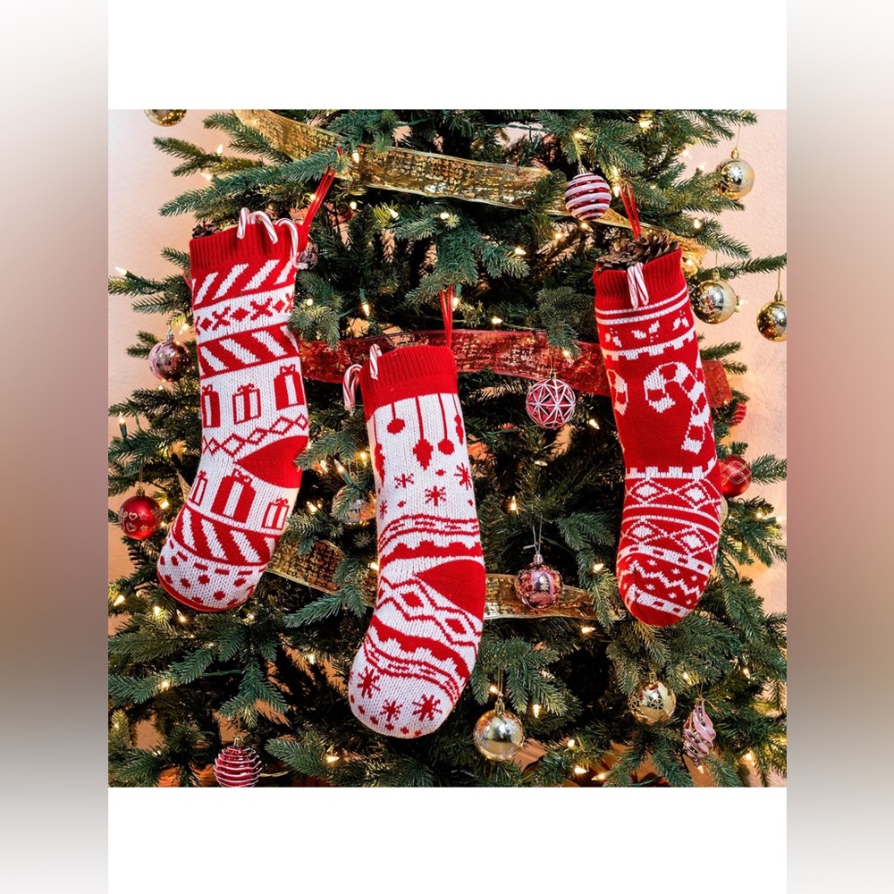 JOYIN 2 Pack Knit Christmas Stockings